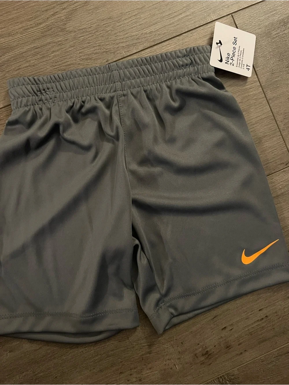 Nike orange Tee with Gray Shorts Set